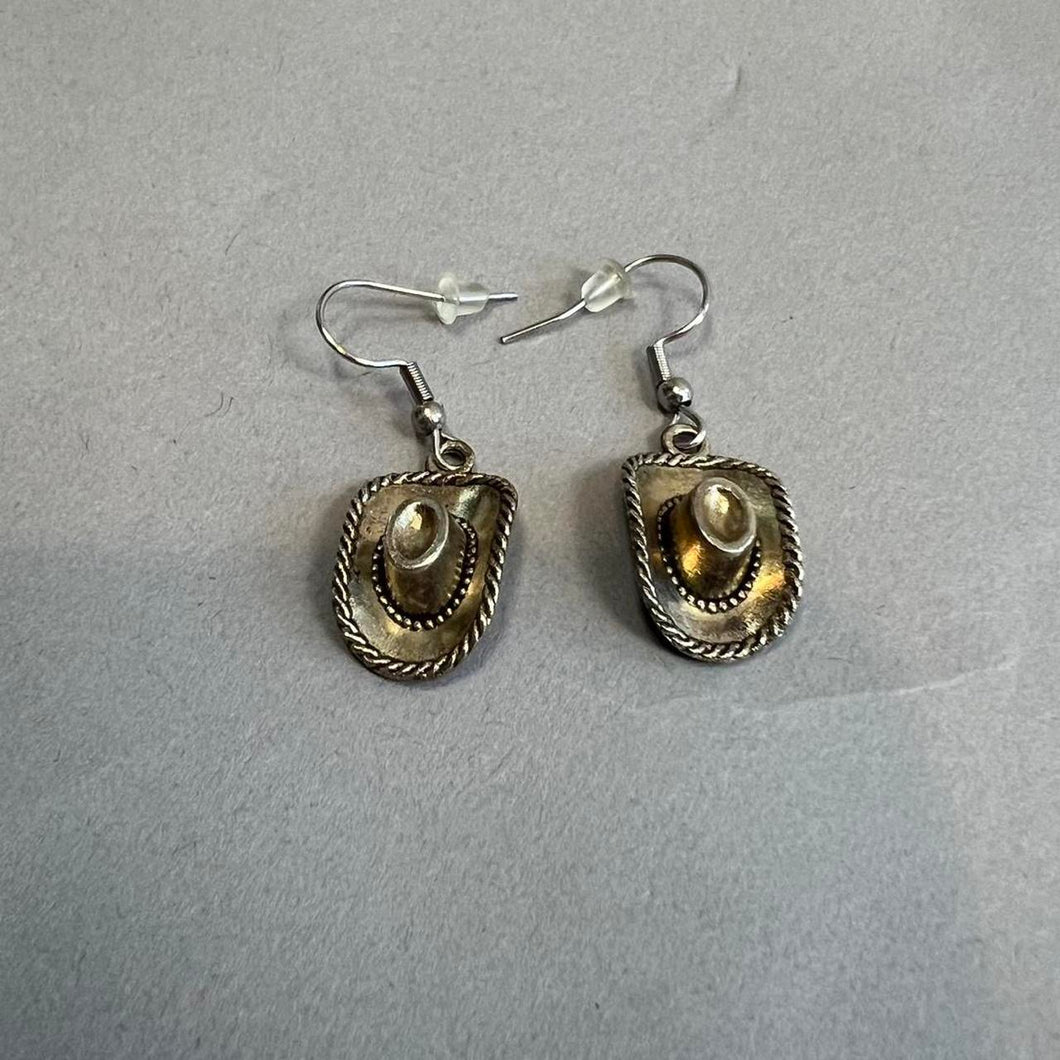 Cowboy hat earrings