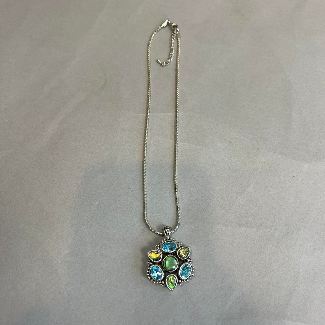 Retro gemstone necklace