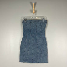Load image into Gallery viewer, Denim strapless dress
