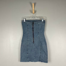 Load image into Gallery viewer, Denim strapless dress
