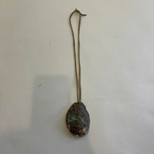 Load image into Gallery viewer, Vintage shell and suede necklace
