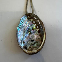Load image into Gallery viewer, Vintage shell and suede necklace
