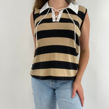 Load image into Gallery viewer, Retro preppy collared tank
