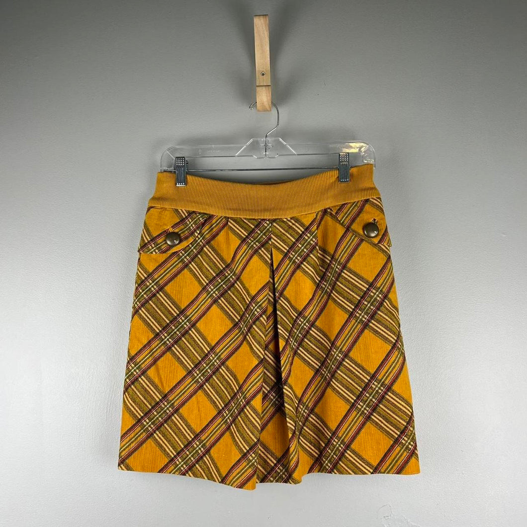 Anthropologie plaid mini skirt