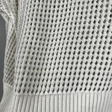 Load image into Gallery viewer, White crochet knit sweater
