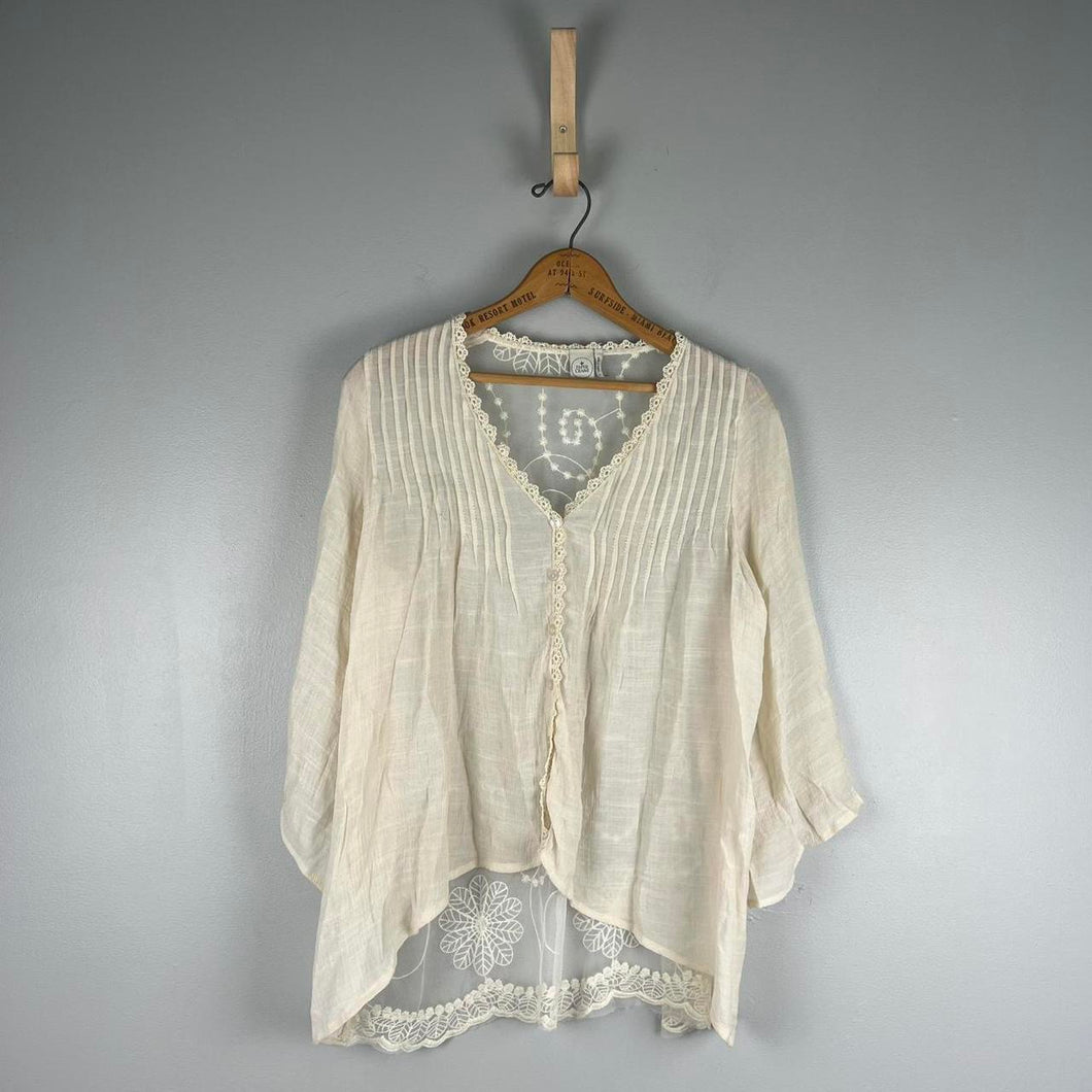 Paper crane boho blouse