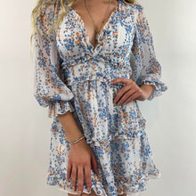 Load image into Gallery viewer, Floral quarter sleeve dress
