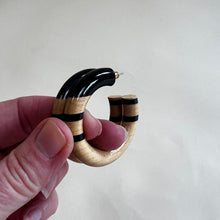 Load image into Gallery viewer, Wooden bangle and hoop set
