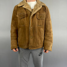 Load image into Gallery viewer, Vintage JCPenny genuine split cowhide jacket
