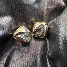 Load image into Gallery viewer, Vintage mixed metal clip on earrings
