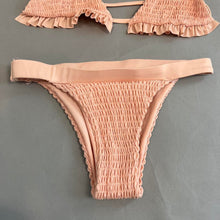 Load image into Gallery viewer, Smocked pink bikini set

