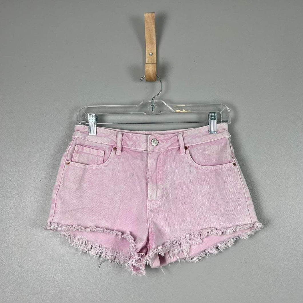 PacSun pink denim shorts