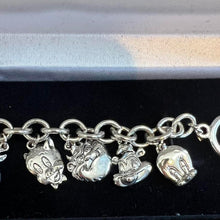 Load image into Gallery viewer, Vintage looney tunes charm bracelet
