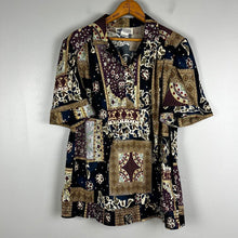Load image into Gallery viewer, Vintage Top Notch patterned blouse
