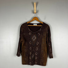 Load image into Gallery viewer, Cactus Bay Aztec Print 3/4 Sleeve Top
