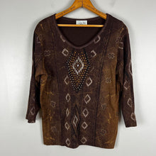 Load image into Gallery viewer, Cactus Bay Aztec Print 3/4 Sleeve Top
