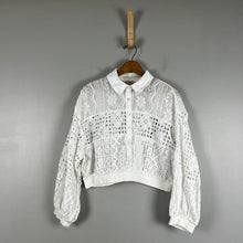 Load image into Gallery viewer, Pilcro cutout bubble sleeve shirt
