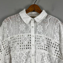 Load image into Gallery viewer, Pilcro cutout bubble sleeve shirt
