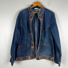 Load image into Gallery viewer, Alfred Dunner Embroidered Denim Jacket
