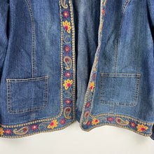 Load image into Gallery viewer, Alfred Dunner Embroidered Denim Jacket
