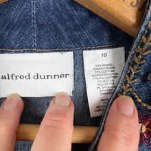 Load image into Gallery viewer, Alfred Dunner Embroidered Denim Jacket
