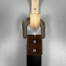 Load image into Gallery viewer, Brown suede and leather belt
