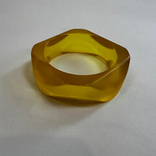 Load image into Gallery viewer, Vintage Yellow acrylic bangle
