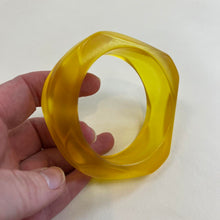 Load image into Gallery viewer, Vintage Yellow acrylic bangle
