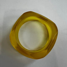 Load image into Gallery viewer, Vintage Yellow acrylic bangle

