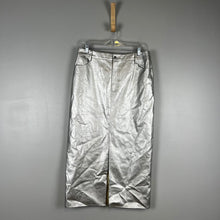 Load image into Gallery viewer, Wayf Silver Metallic Midi Skirt
