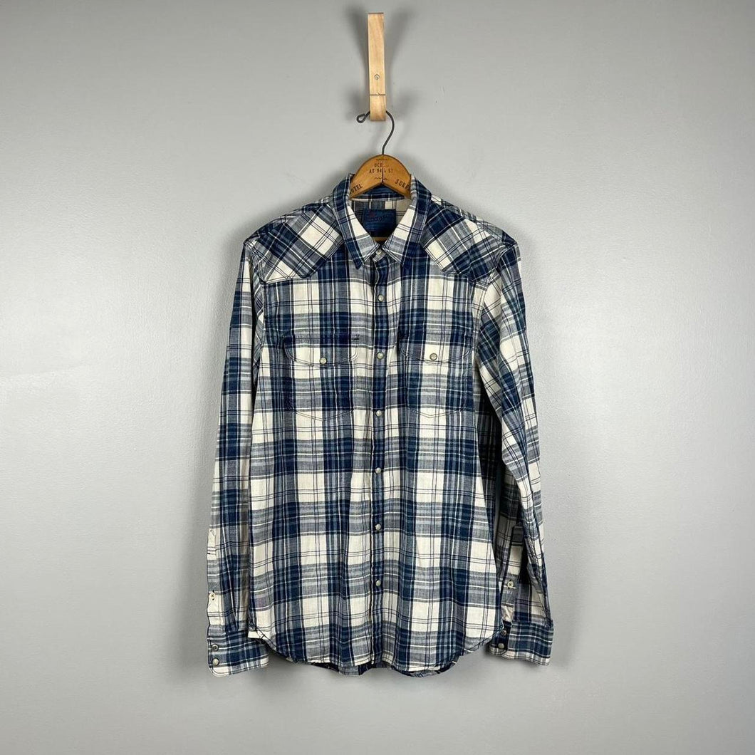 Lucky brand plaid western shirt