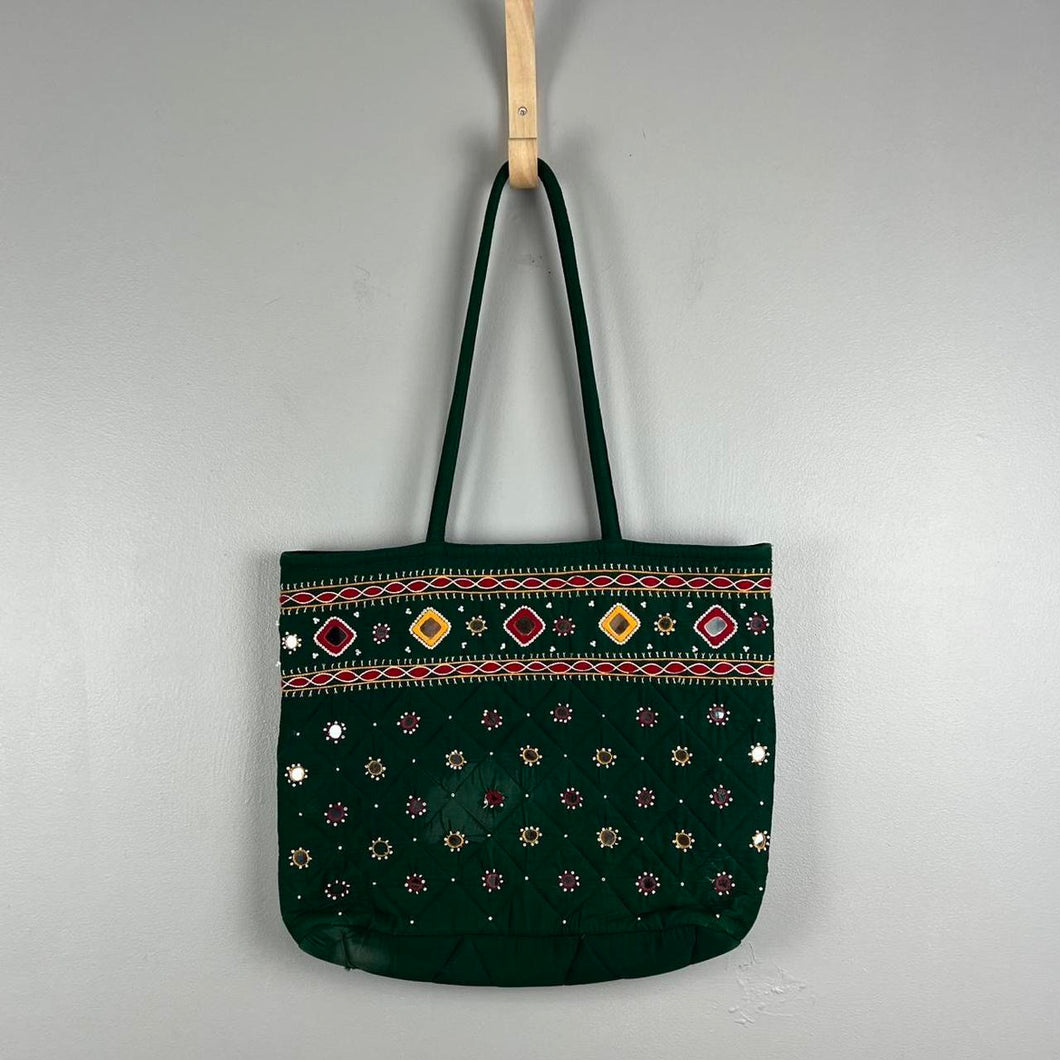 Vintage beaded tote bag