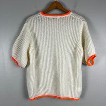 Load image into Gallery viewer, Easy Clothes ecru and orange ricky sweater
