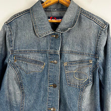 Load image into Gallery viewer, Y2K mwah jeans Blue Denim Jacket

