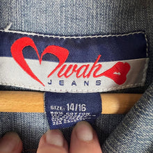 Load image into Gallery viewer, Y2K mwah jeans Blue Denim Jacket

