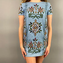 Load image into Gallery viewer, Zara patterned denim dress
