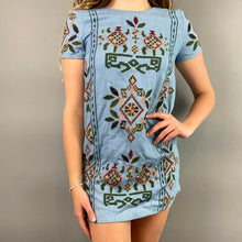 Load image into Gallery viewer, Zara patterned denim dress
