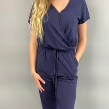 Load image into Gallery viewer, Casual navy jumpsuit
