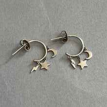 Load image into Gallery viewer, Silver mini hoops
