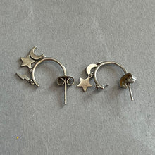 Load image into Gallery viewer, Silver mini hoops
