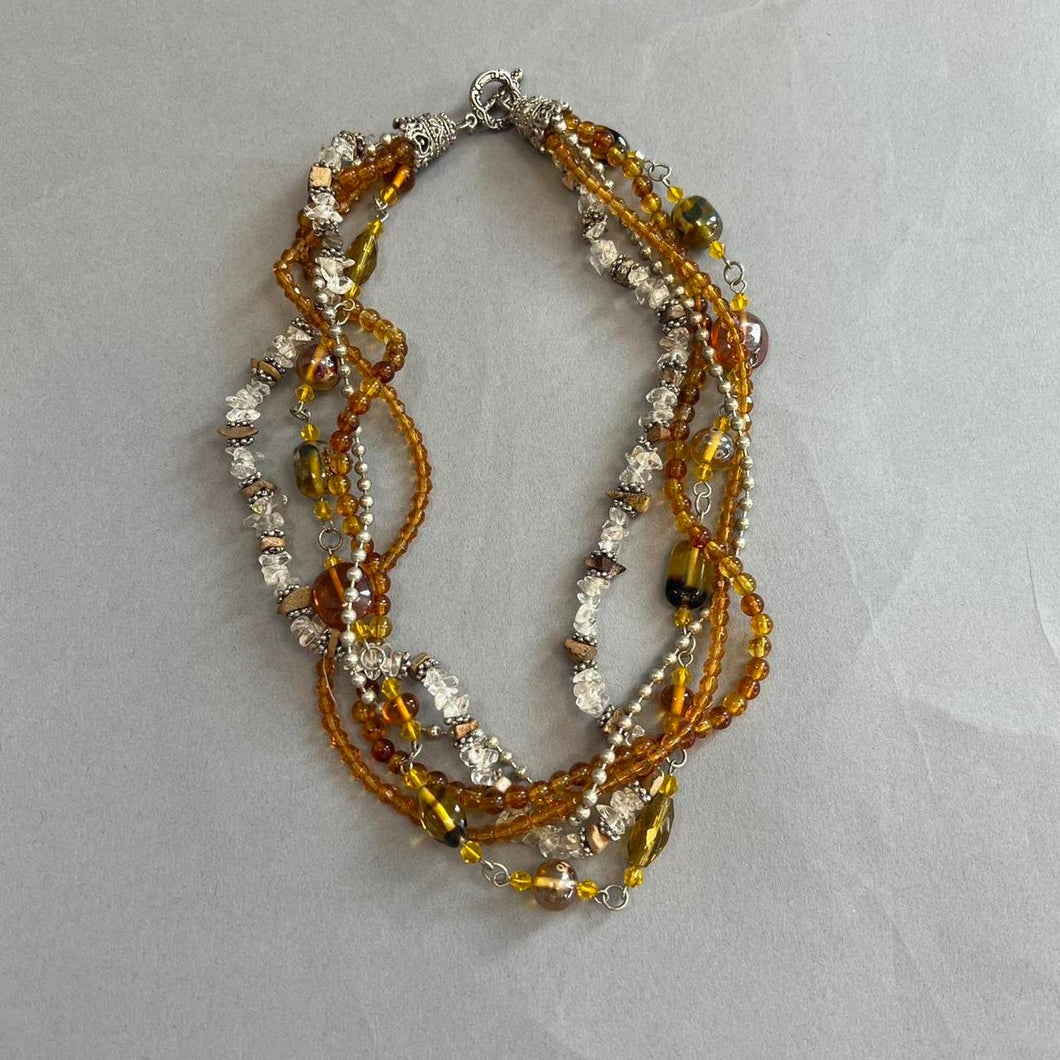 Retro layered necklace
