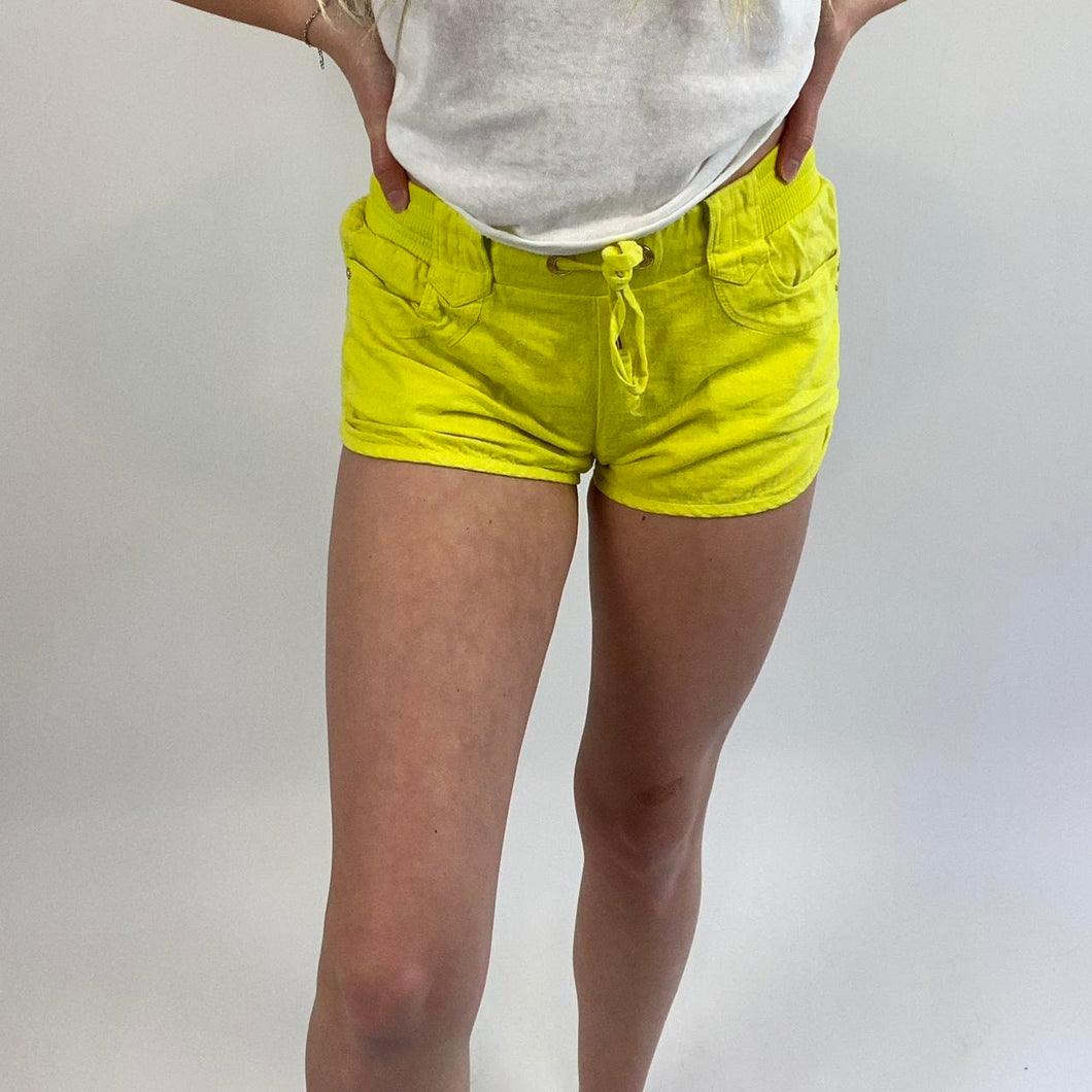 Love tree linen shorts