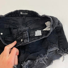 Load image into Gallery viewer, Zara black jean shorts
