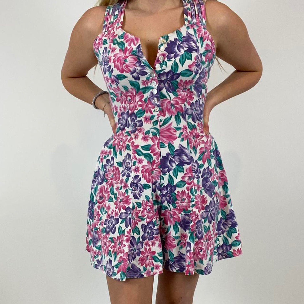 Vintage floral romper