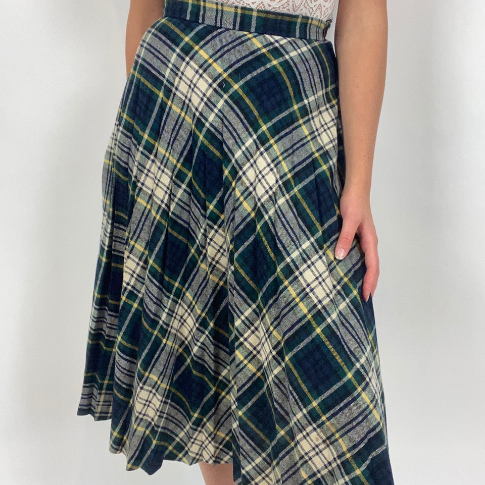 Vintage plaid skirt