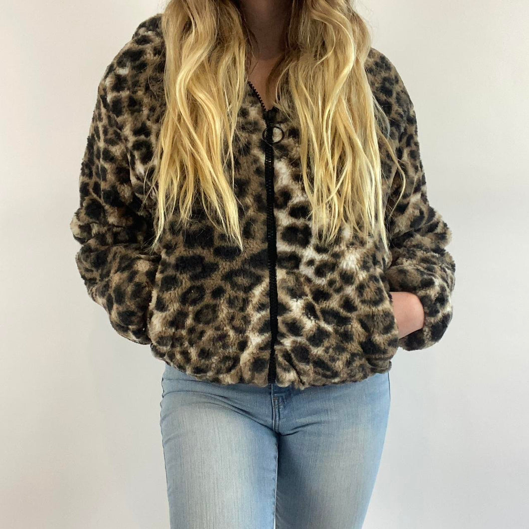 H&M cheetah jacket