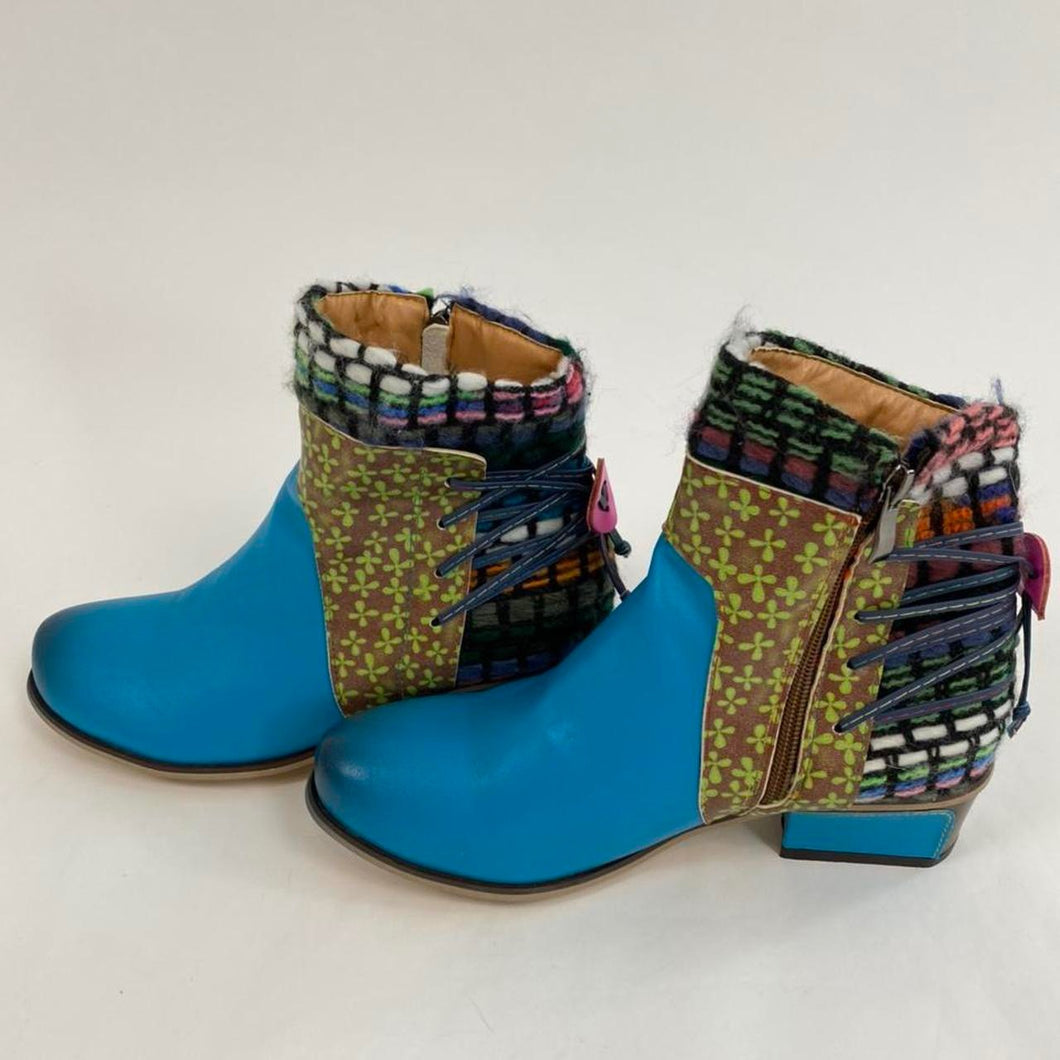 Retro patterned boots