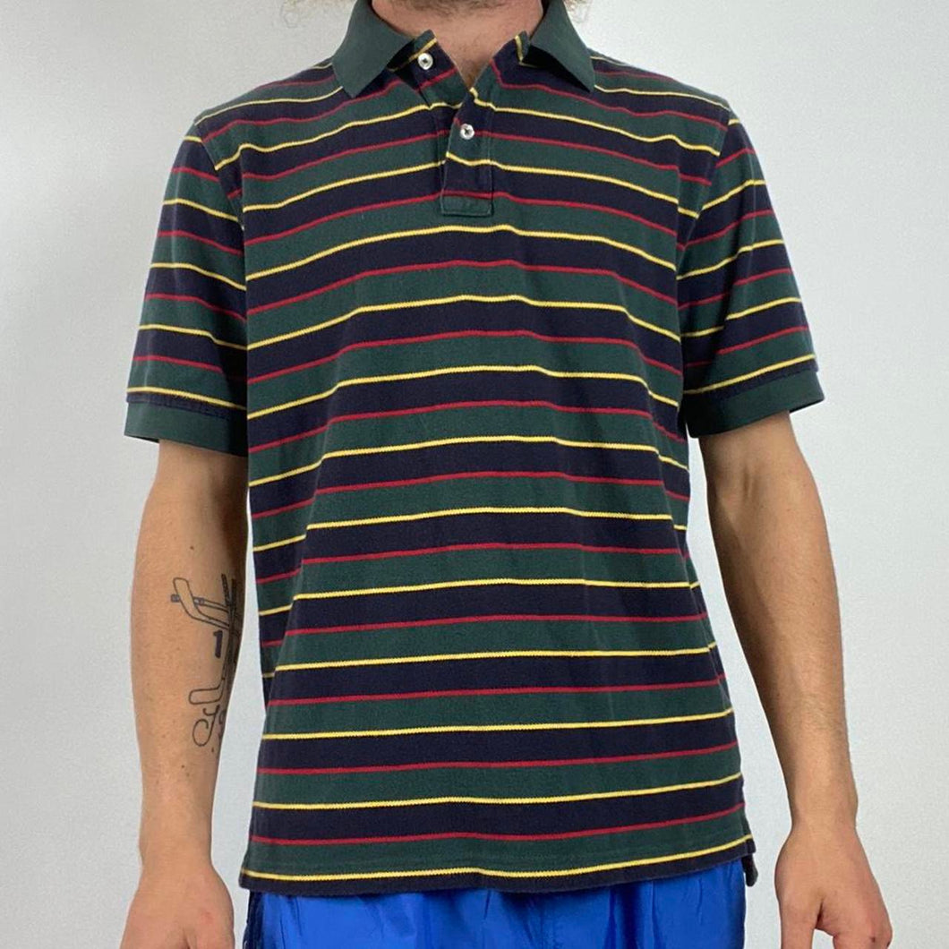 lands’ end striped polo