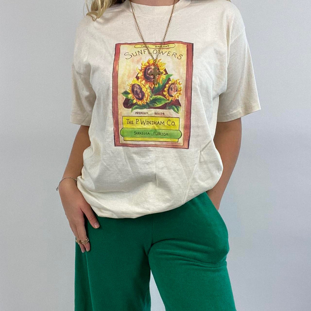 Vintage sunflower seeds t-shirt