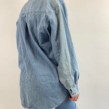 Load image into Gallery viewer, Vintage competitors view denim button down
